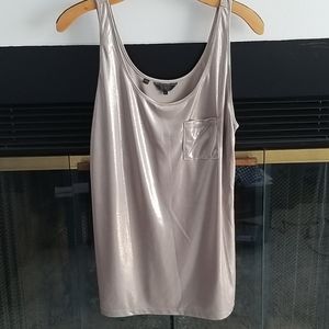 Silver flowing tank top